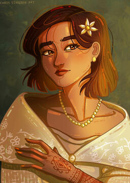 portrait, cel-shaded